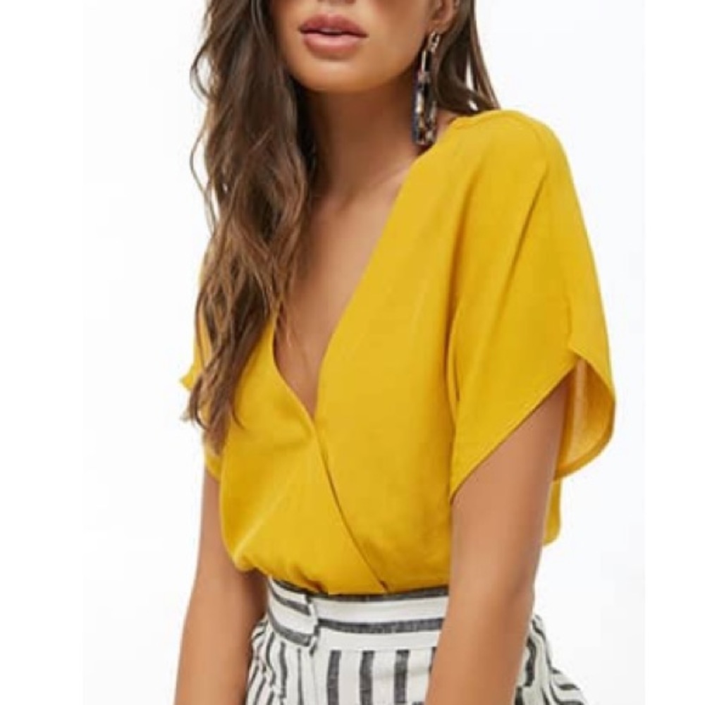 Crepe Surplice Bodysuit